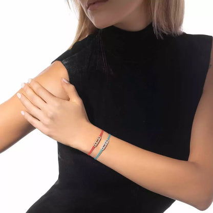 [Rosla]Messika Care(s) pink cord pavé bracelet