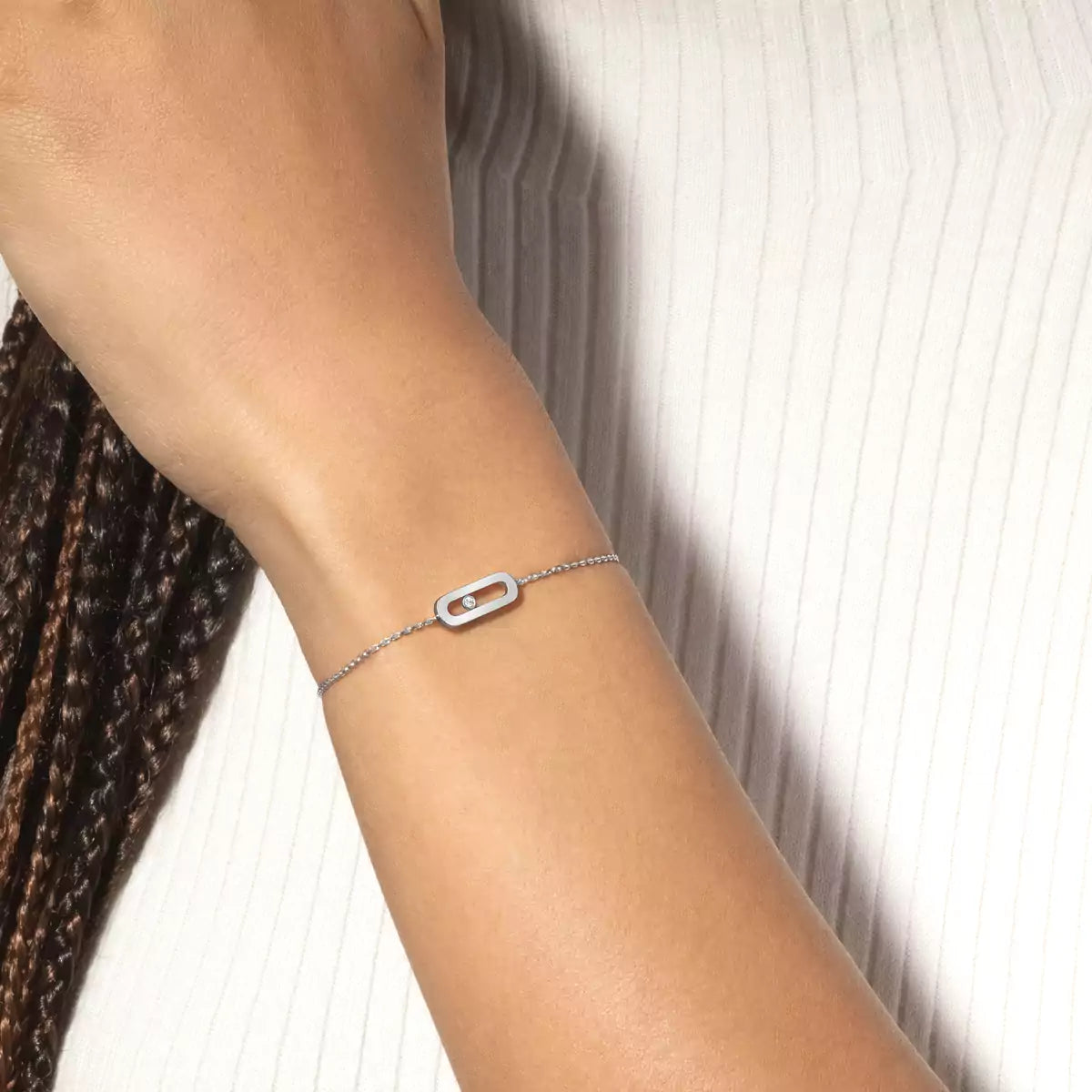 [Rosla]Move Uno Diamond Bracelet