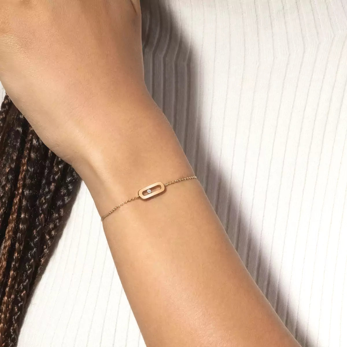 [Rosla]Move Uno Diamond Bracelet