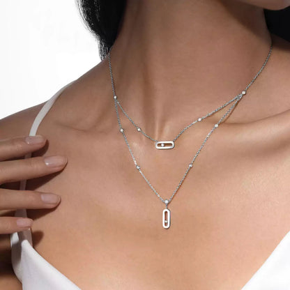 [Rosla] Move Uno Diamond Necklace