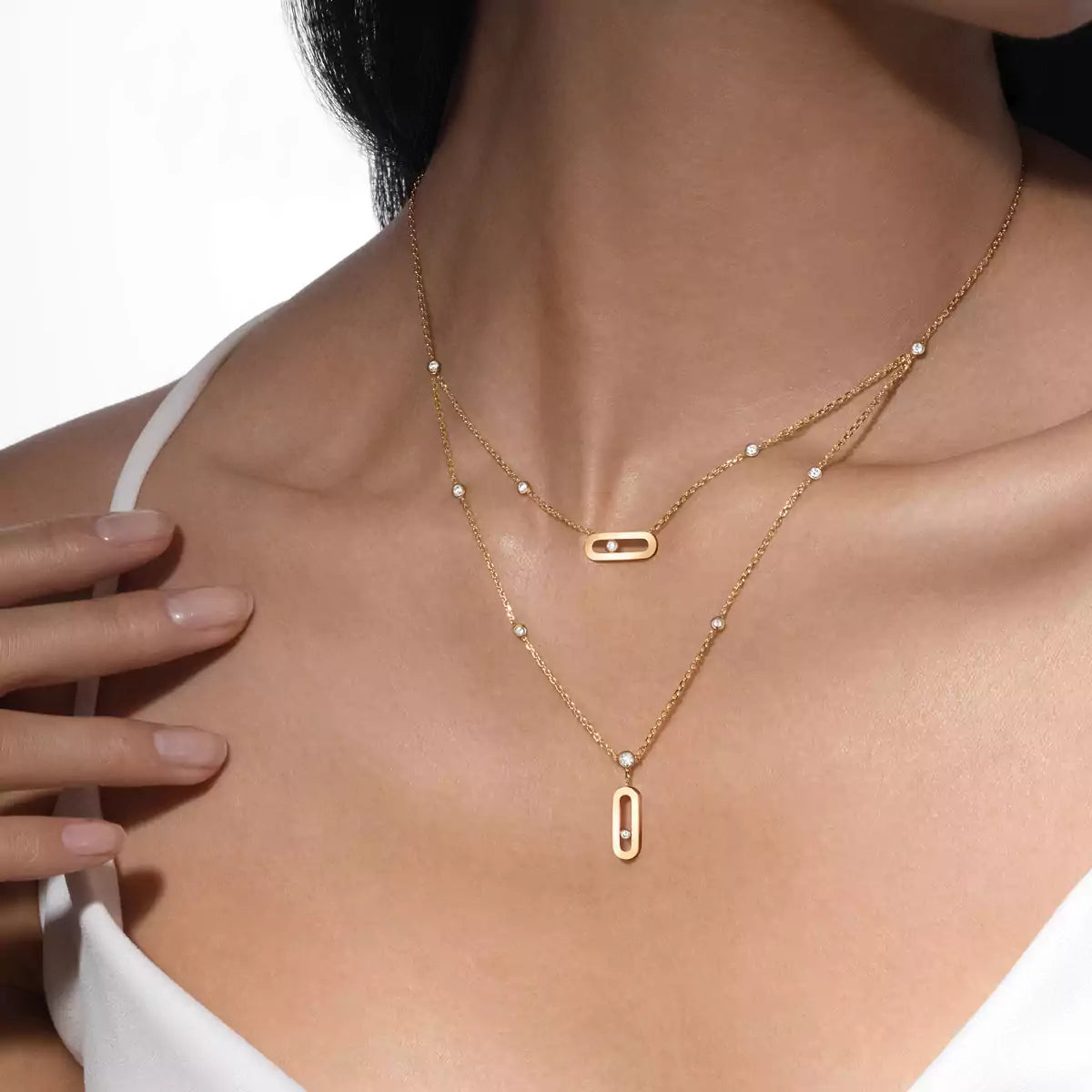 [Rosla] Move Uno Diamond Necklace