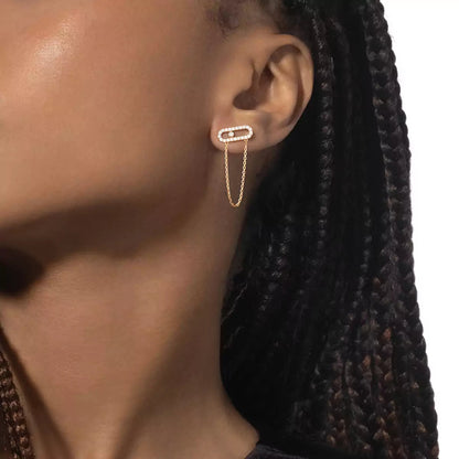 [Rosla]Move Uno Diamond Earrings