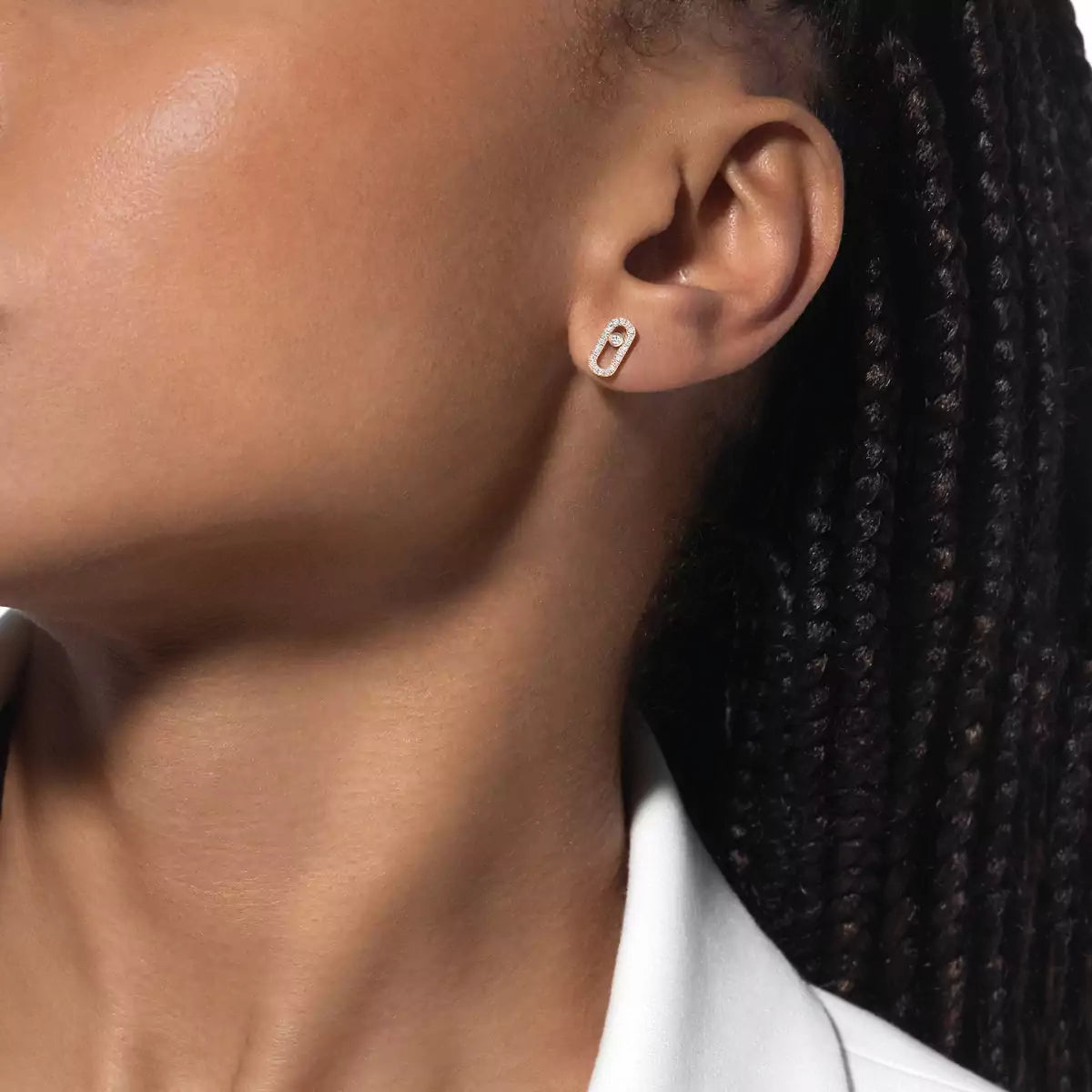 [Rosla]Move Uno Diamond Earrings