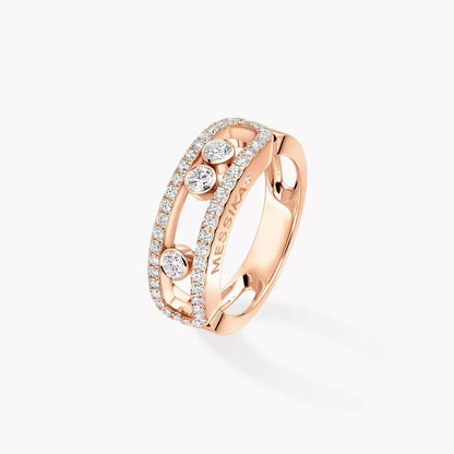 [Rosla] Move Gold Diamond Pave_ Ring