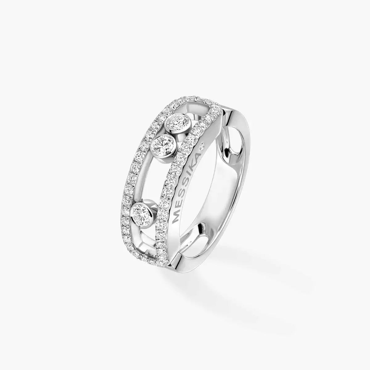 [Rosla] Move Gold Diamond Pave_ Ring