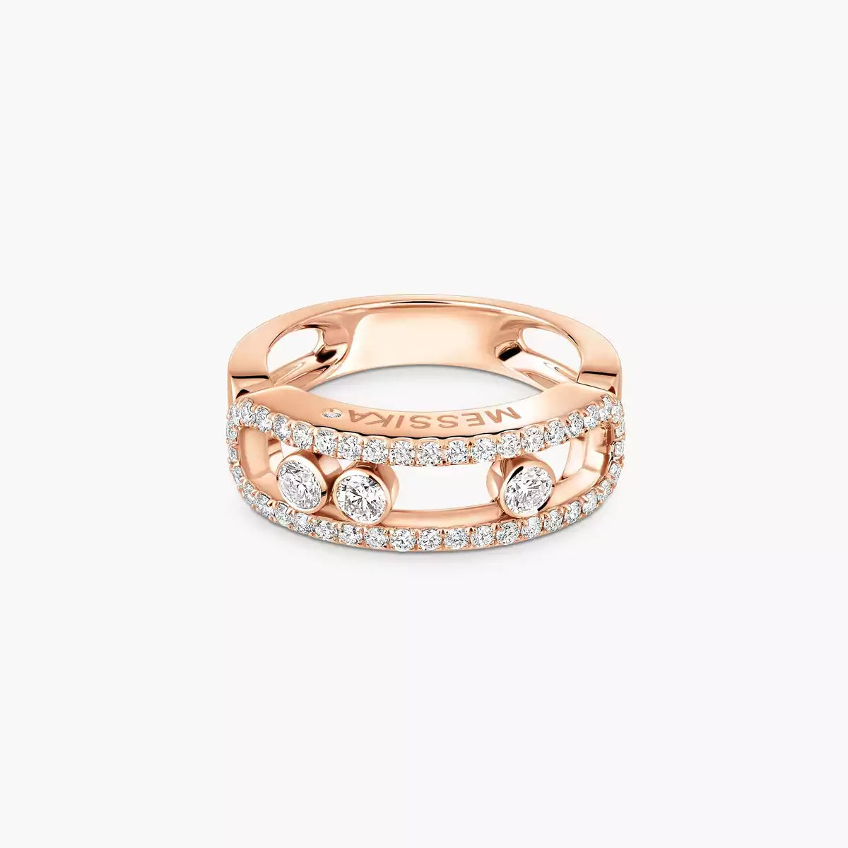 [Rosla] Move Gold Diamond Pave_ Ring