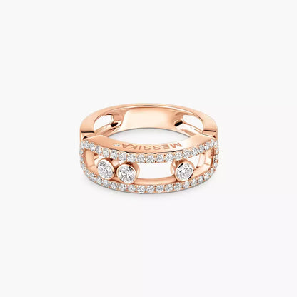 [Rosla] Move Gold Diamond Pave_ Ring