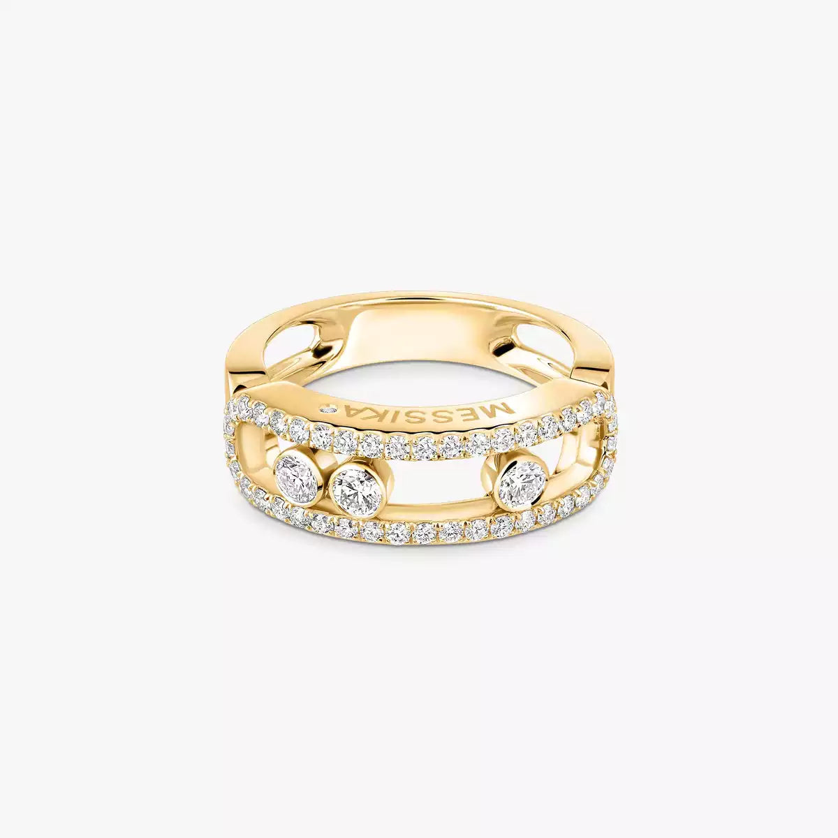 [Rosla] Move Gold Diamond Pave_ Ring