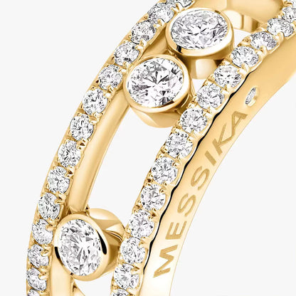 [Rosla] Move Gold Diamond Pave_ Ring