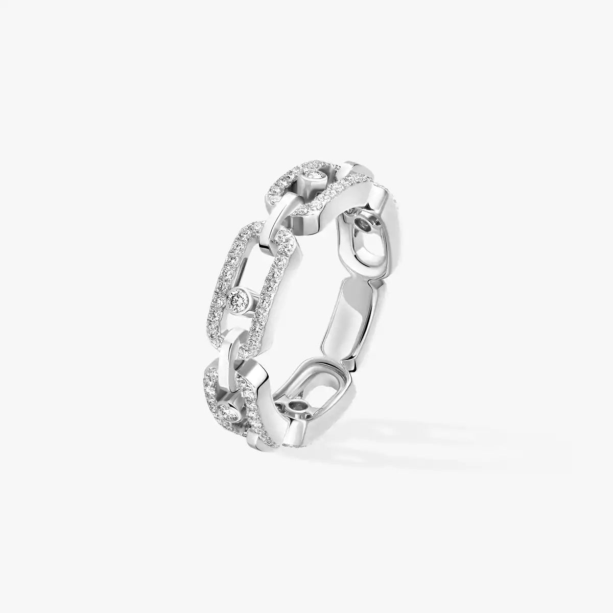 [Rosla]Move Link Pave_-Set Diamond Ring in Gold