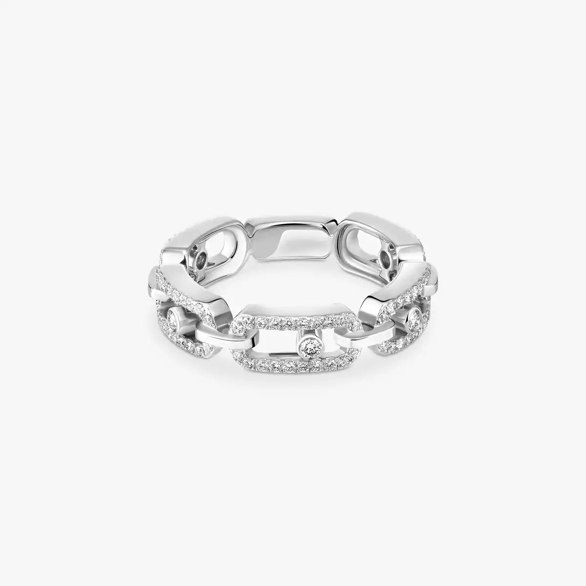 [Rosla]Move Link Pave_-Set Diamond Ring in Gold