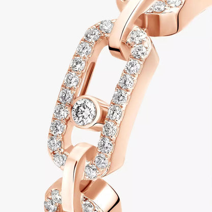 [Rosla]Move Link Pave_-Set Diamond Ring in Gold
