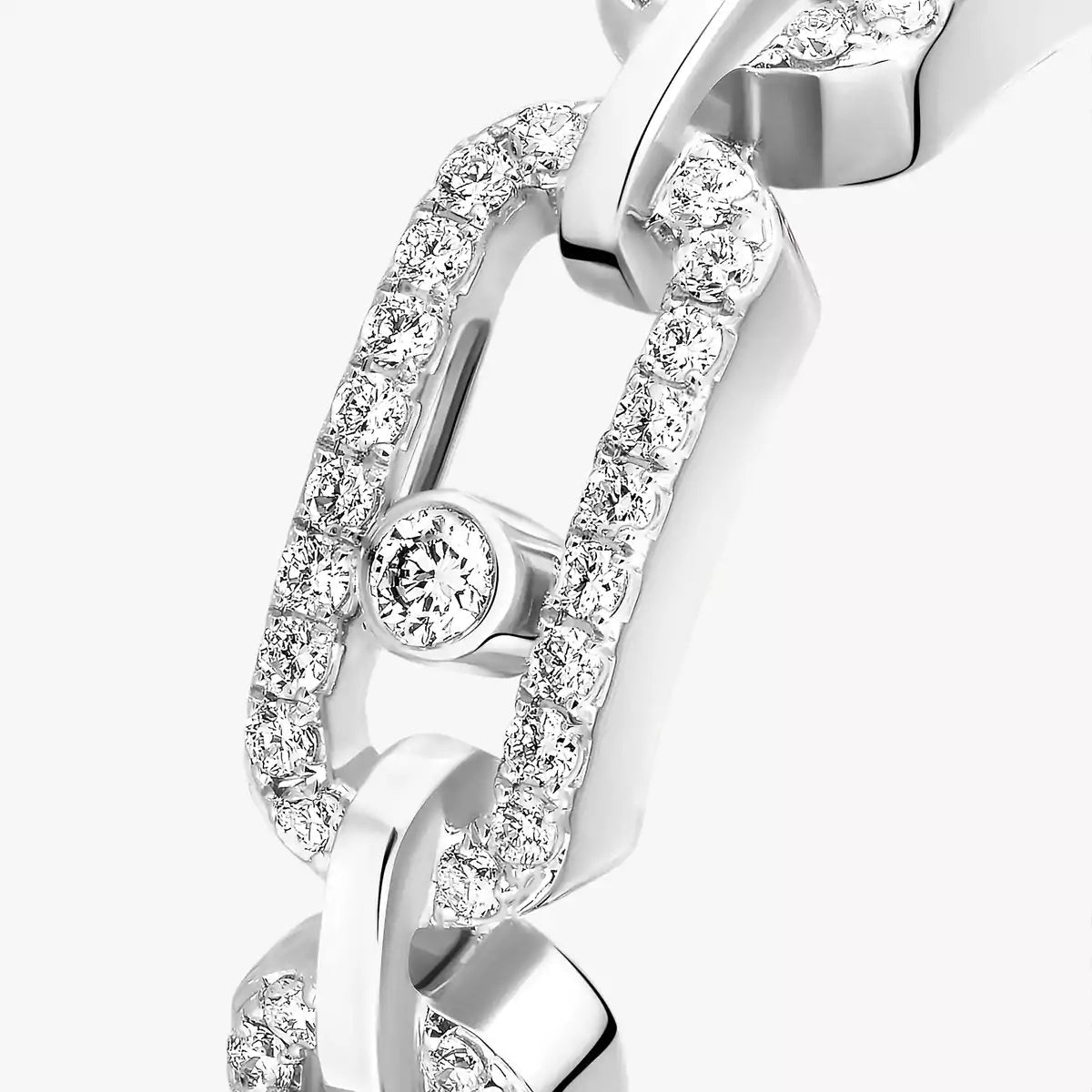[Rosla]Move Link Pave_-Set Diamond Ring in Gold