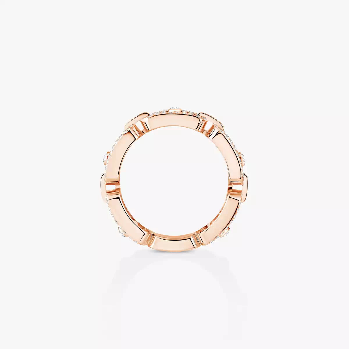 [Rosla]Move Link Pave_-Set Diamond Ring in Gold