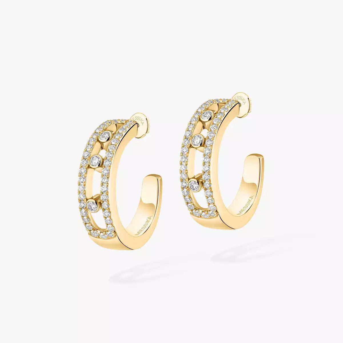 [Rosla]Diamond Pave_ Hoop Earrings Move