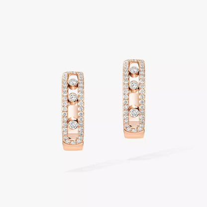 [Rosla]Diamond Pave_ Hoop Earrings Move