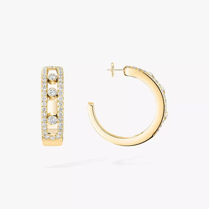 [Rosla]Diamond Pave_ Hoop Earrings Move