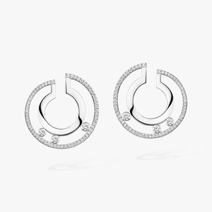 [Rosla]Move Romane Small Diamond Hoop Earrings