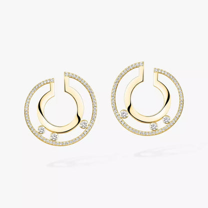 [Rosla]Move Romane Small Diamond Hoop Earrings