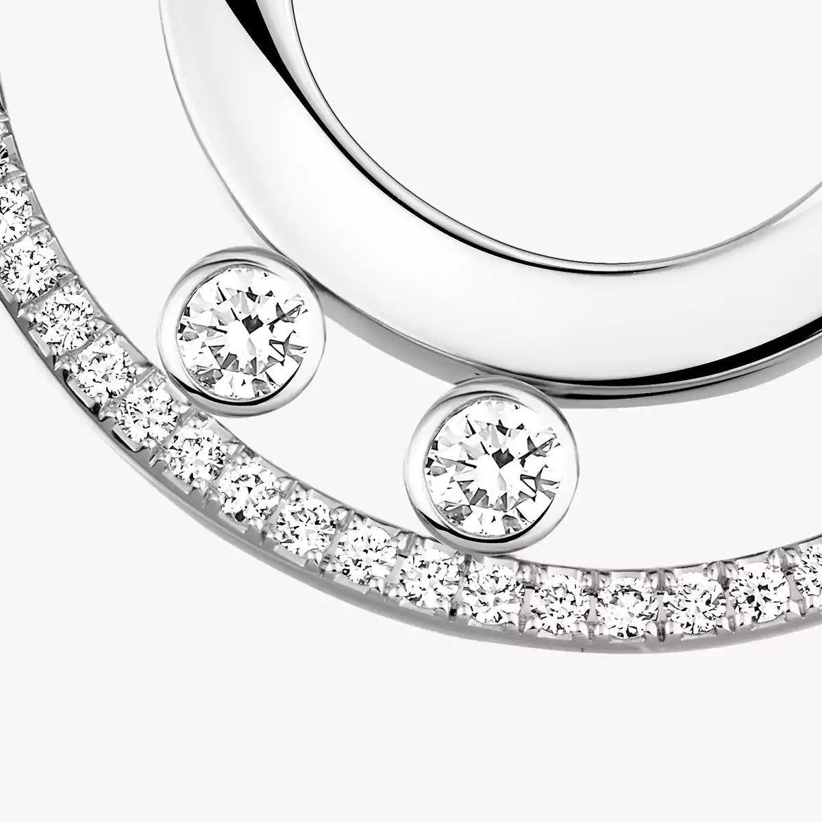 [Rosla]Move Romane Small Diamond Hoop Earrings