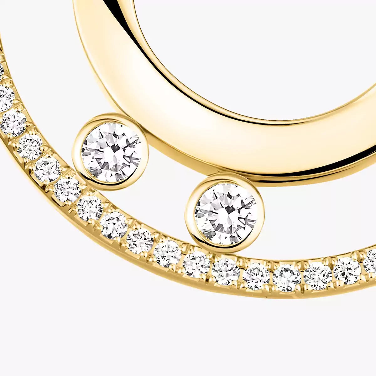 [Rosla]Move Romane Small Diamond Hoop Earrings