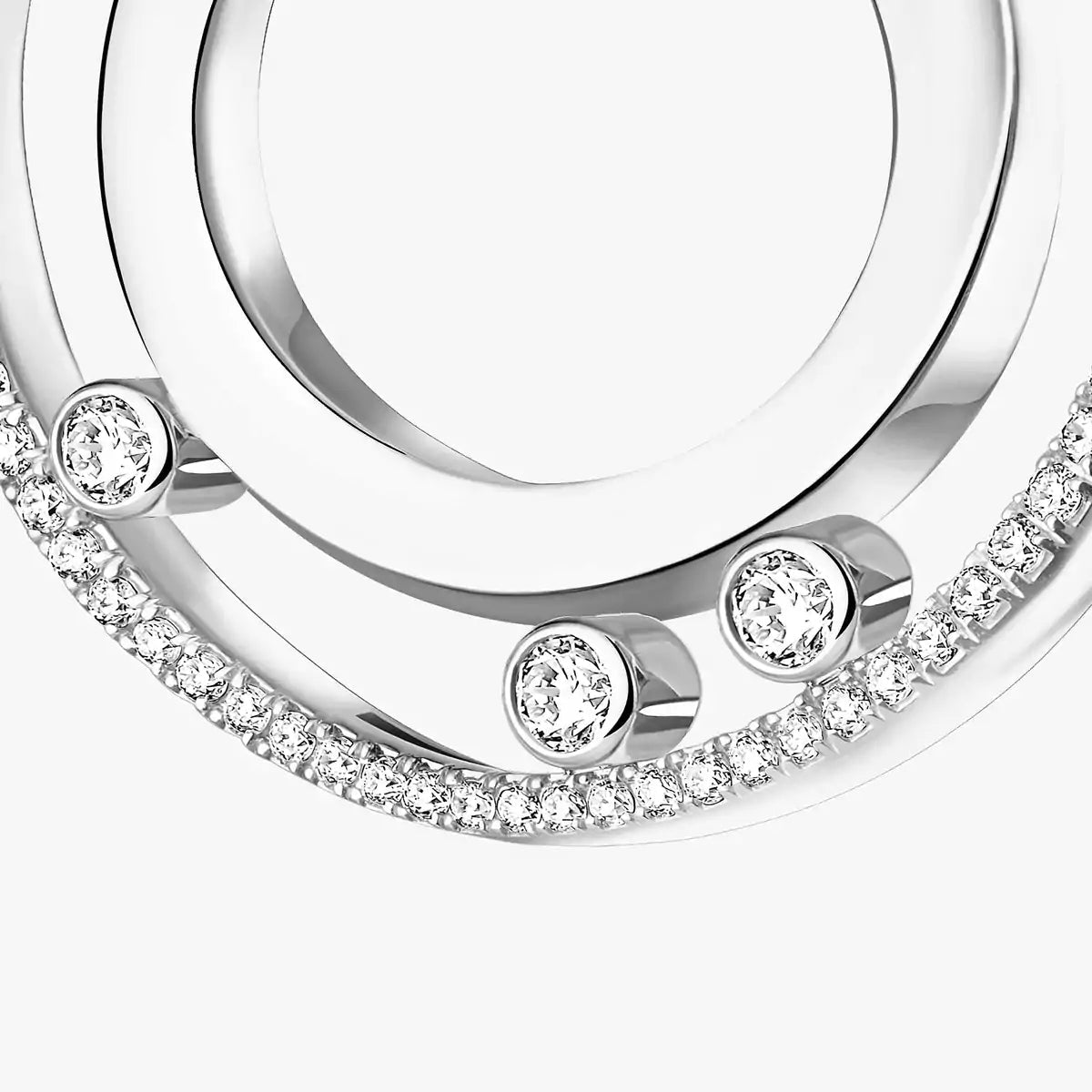 [Rosla]Move Romane Small Diamond Hoop Earrings