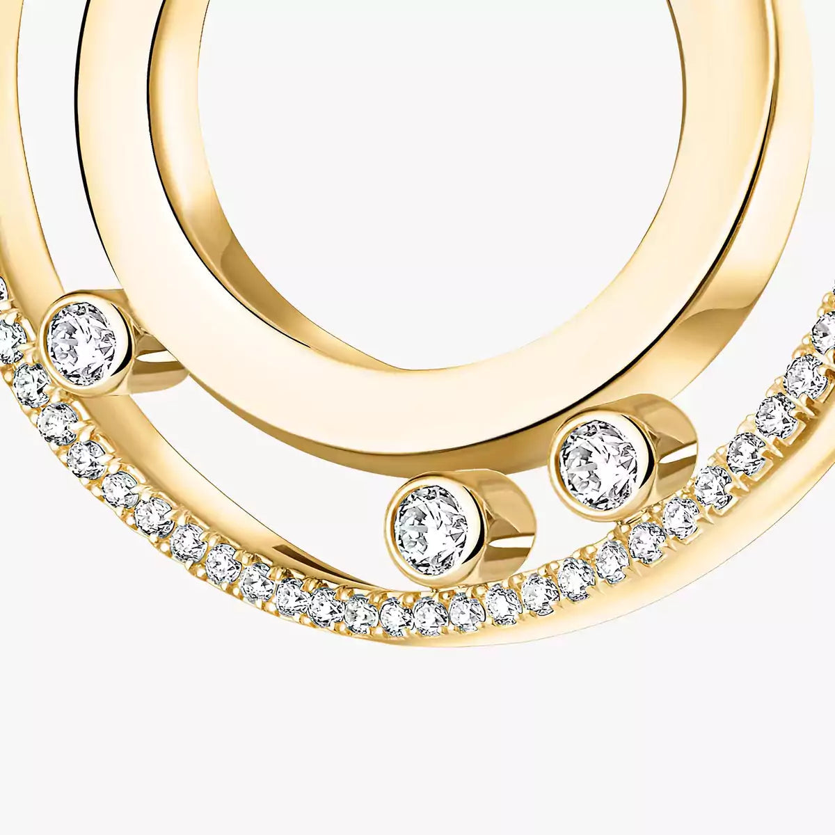 [Rosla]Move Romane Small Diamond Hoop Earrings