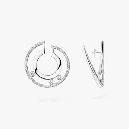 [Rosla]Move Romane Small Diamond Hoop Earrings