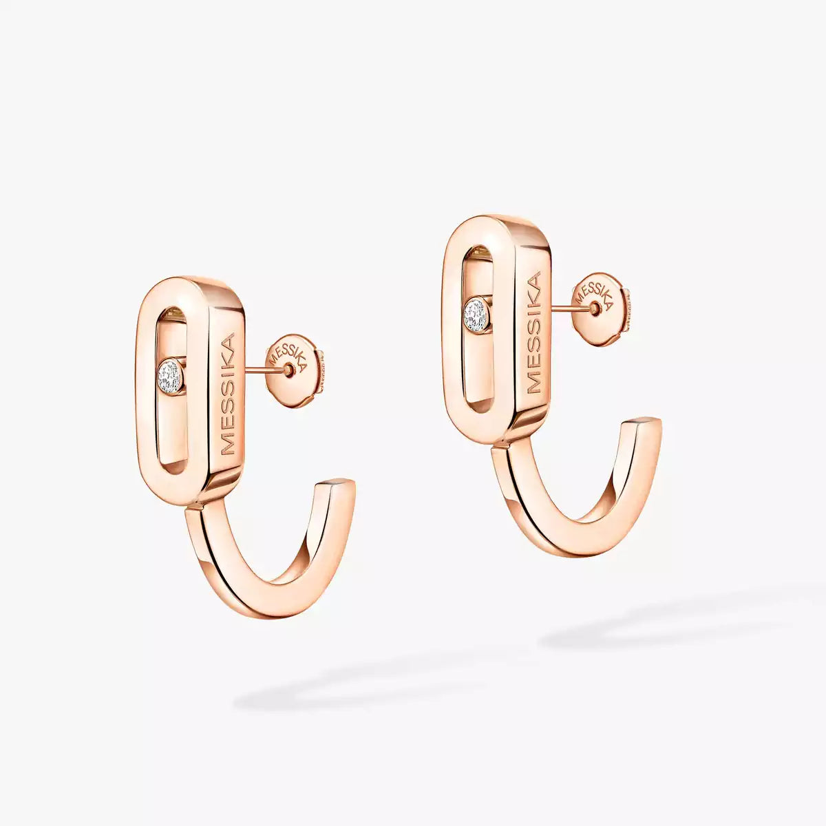 [Rosla]Diamond Mini Hoop Earrings Move Classique