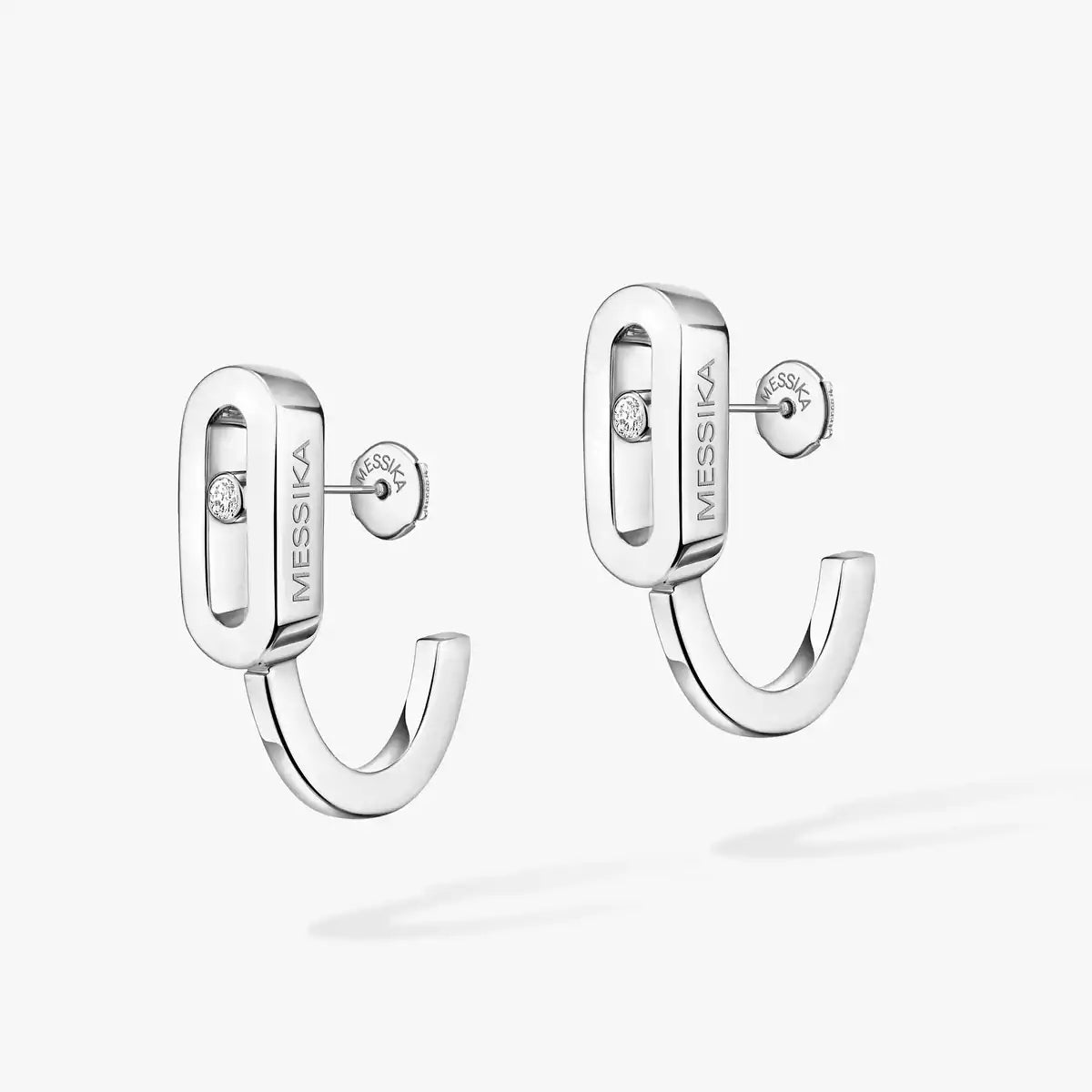 [Rosla]Diamond Mini Hoop Earrings Move Classique