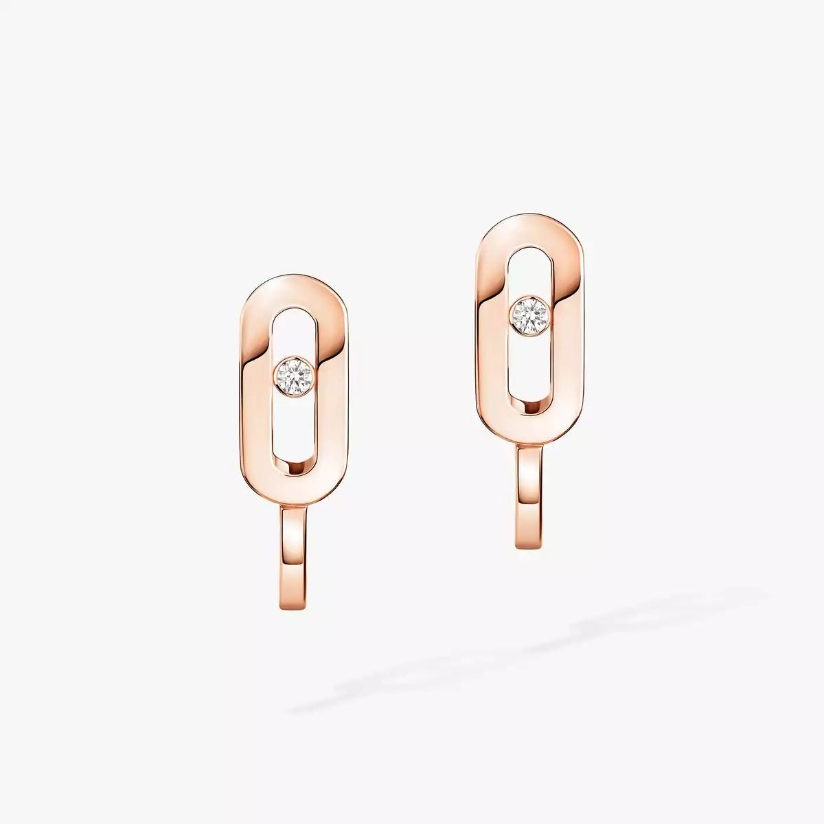 [Rosla]Diamond Mini Hoop Earrings Move Classique