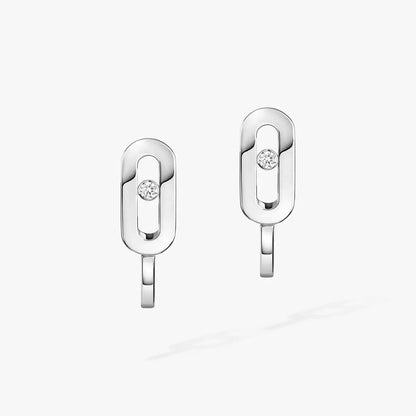 [Rosla]Diamond Mini Hoop Earrings Move Classique