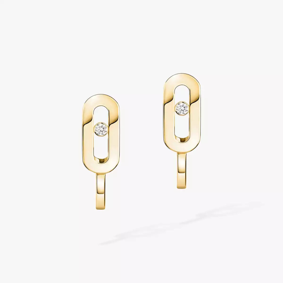 [Rosla]Diamond Mini Hoop Earrings Move Classique