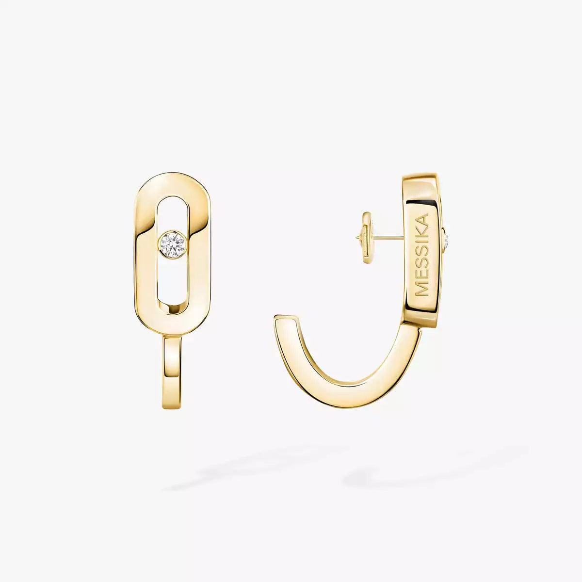 [Rosla]Diamond Mini Hoop Earrings Move Classique