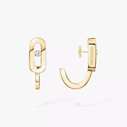 [Rosla]Diamond Mini Hoop Earrings Move Classique
