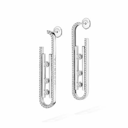 [Rosla]Diamond Pendant Earrings Move 10Th