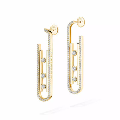 [Rosla]Diamond Pendant Earrings Move 10Th