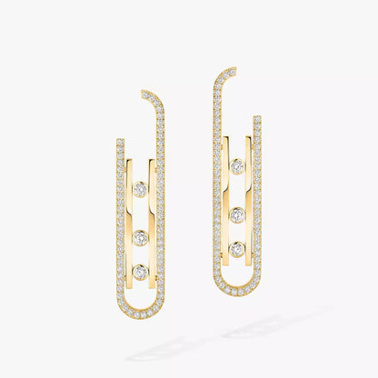[Rosla]Diamond Pendant Earrings Move 10Th