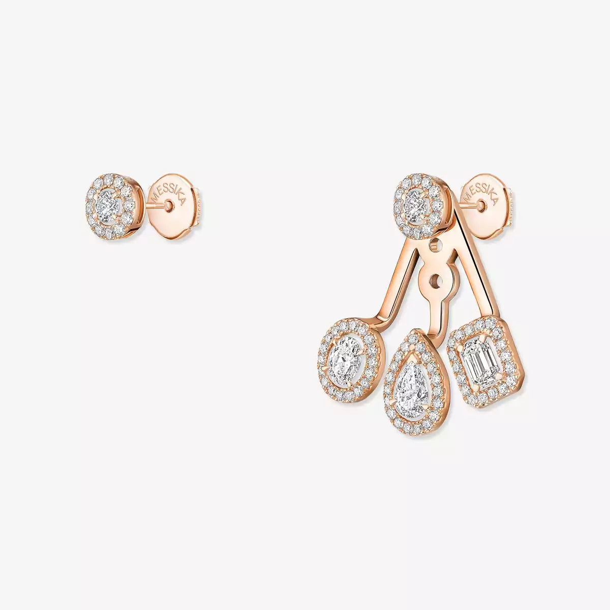 [Rosla] My Twin Trio  Diamond Earrings