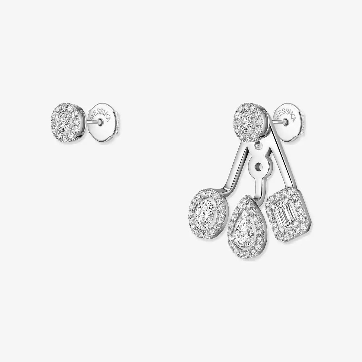 [Rosla] My Twin Trio  Diamond Earrings