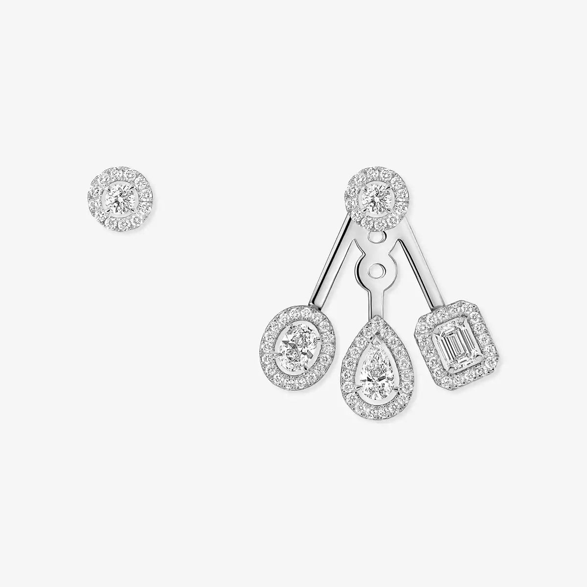 [Rosla] My Twin Trio  Diamond Earrings