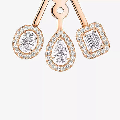 [Rosla] My Twin Trio  Diamond Earrings