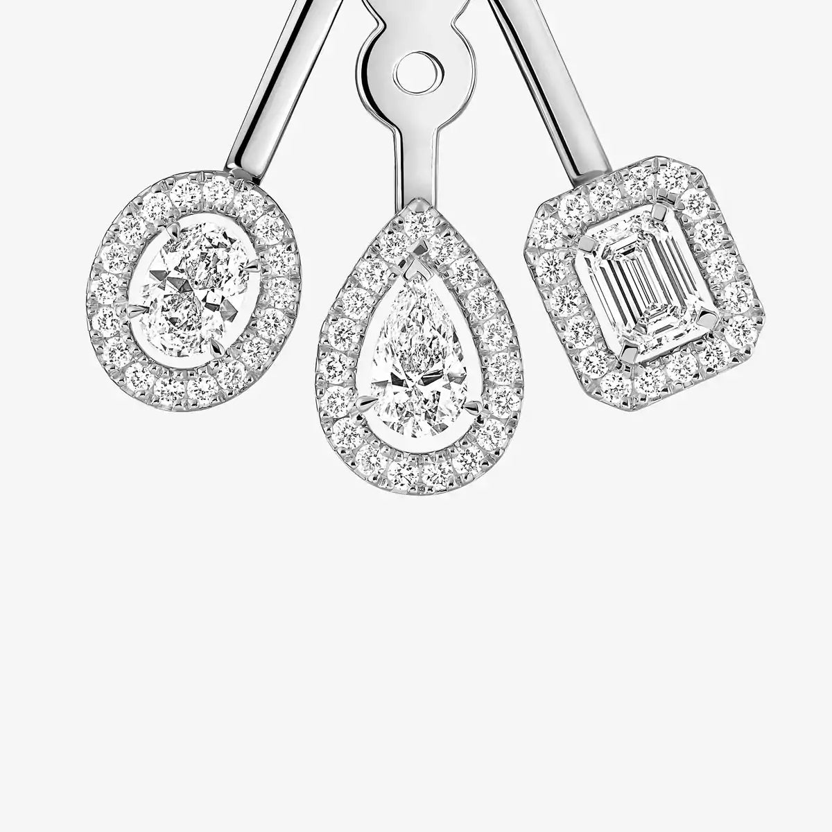 [Rosla] My Twin Trio  Diamond Earrings