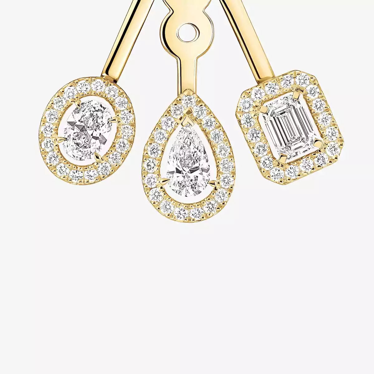 [Rosla] My Twin Trio  Diamond Earrings