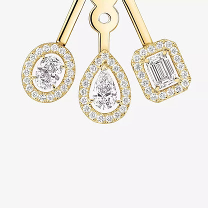 [Rosla] My Twin Trio  Diamond Earrings