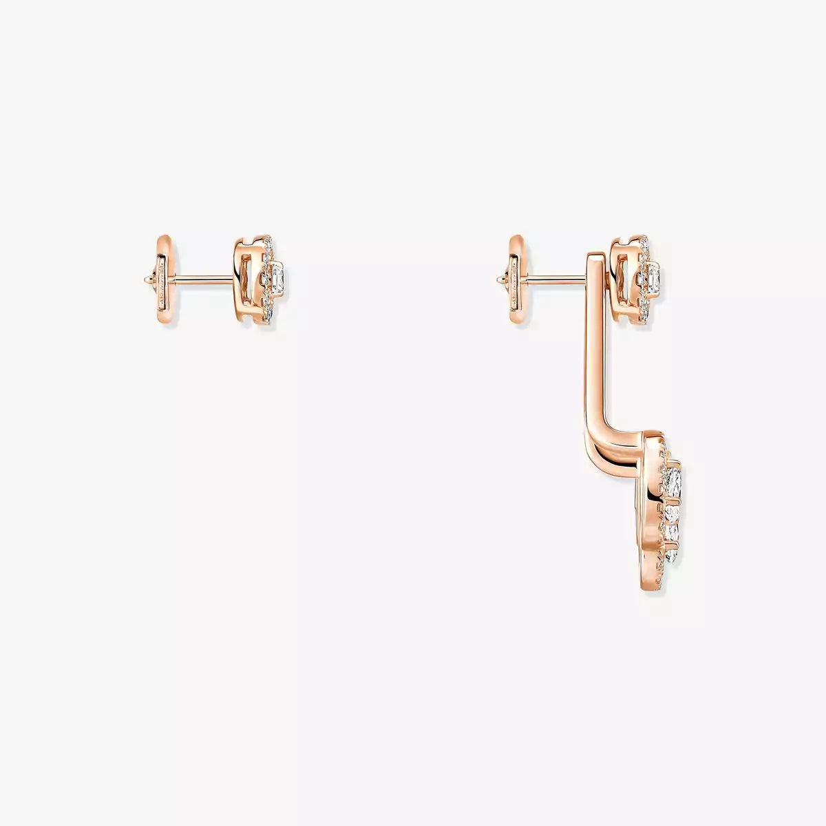 [Rosla] My Twin Trio  Diamond Earrings