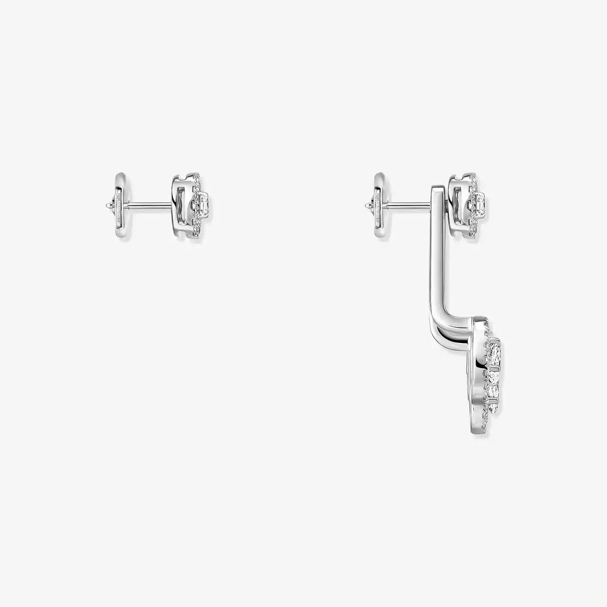[Rosla] My Twin Trio  Diamond Earrings