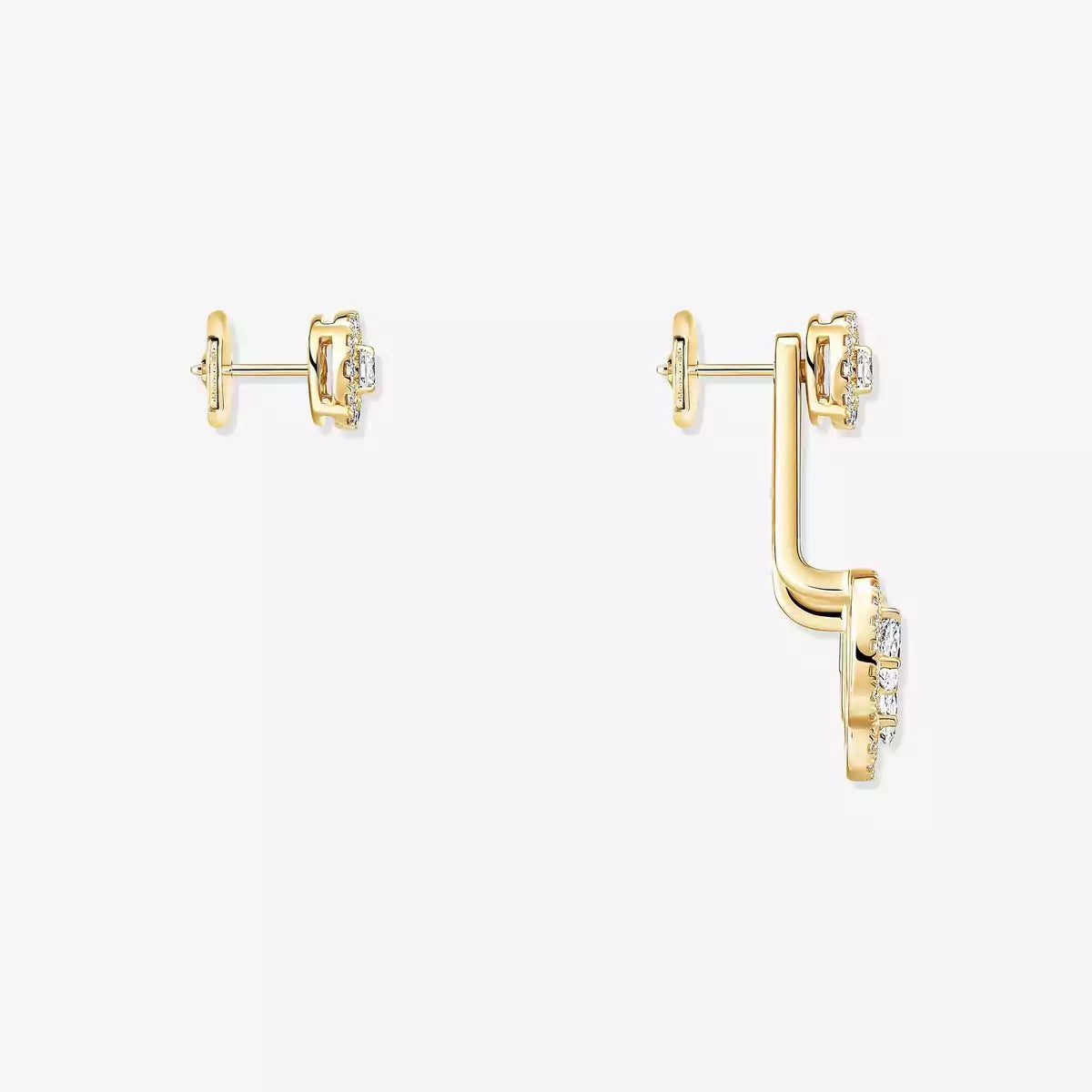 [Rosla] My Twin Trio  Diamond Earrings