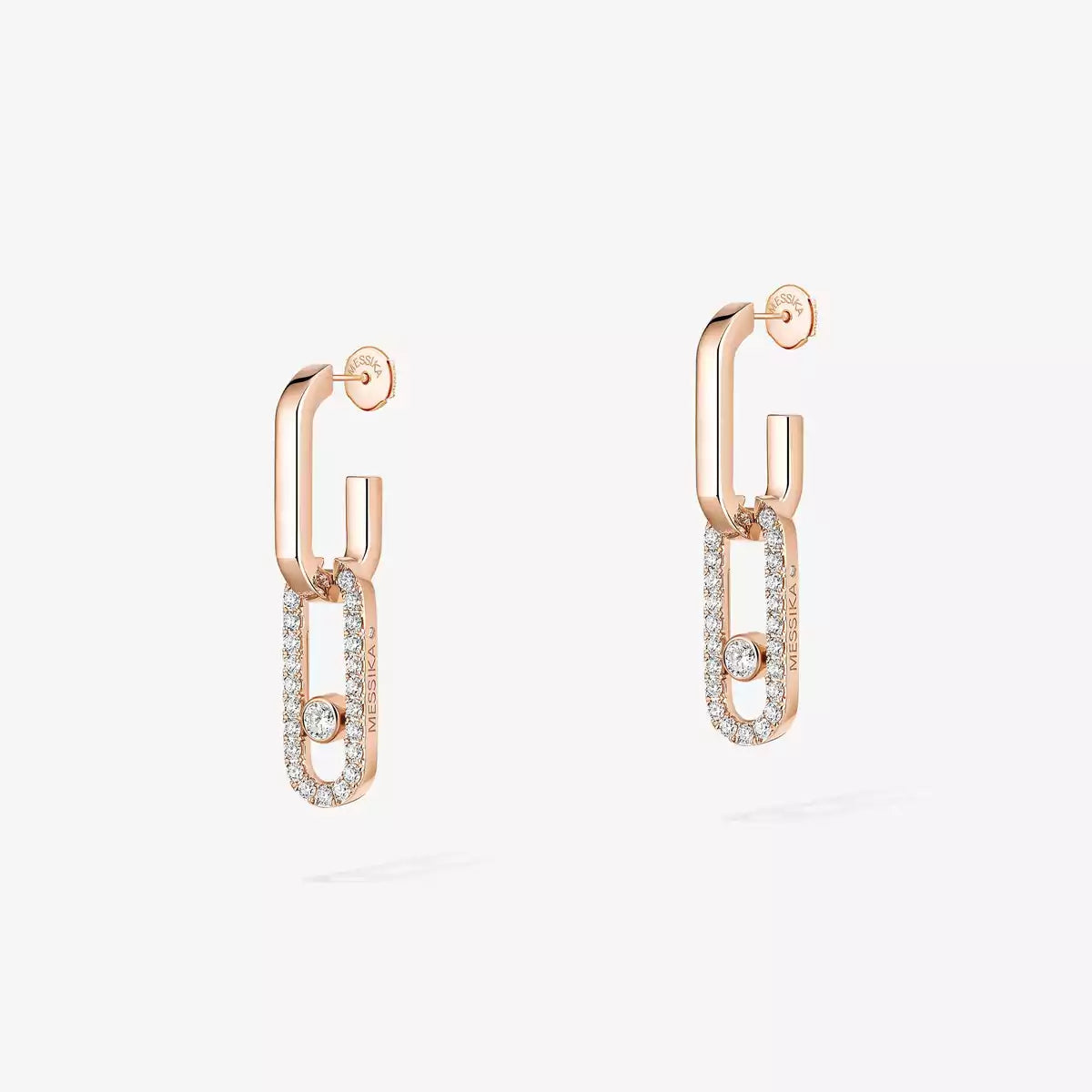 [Rosla]Move Link Diamond Earrings