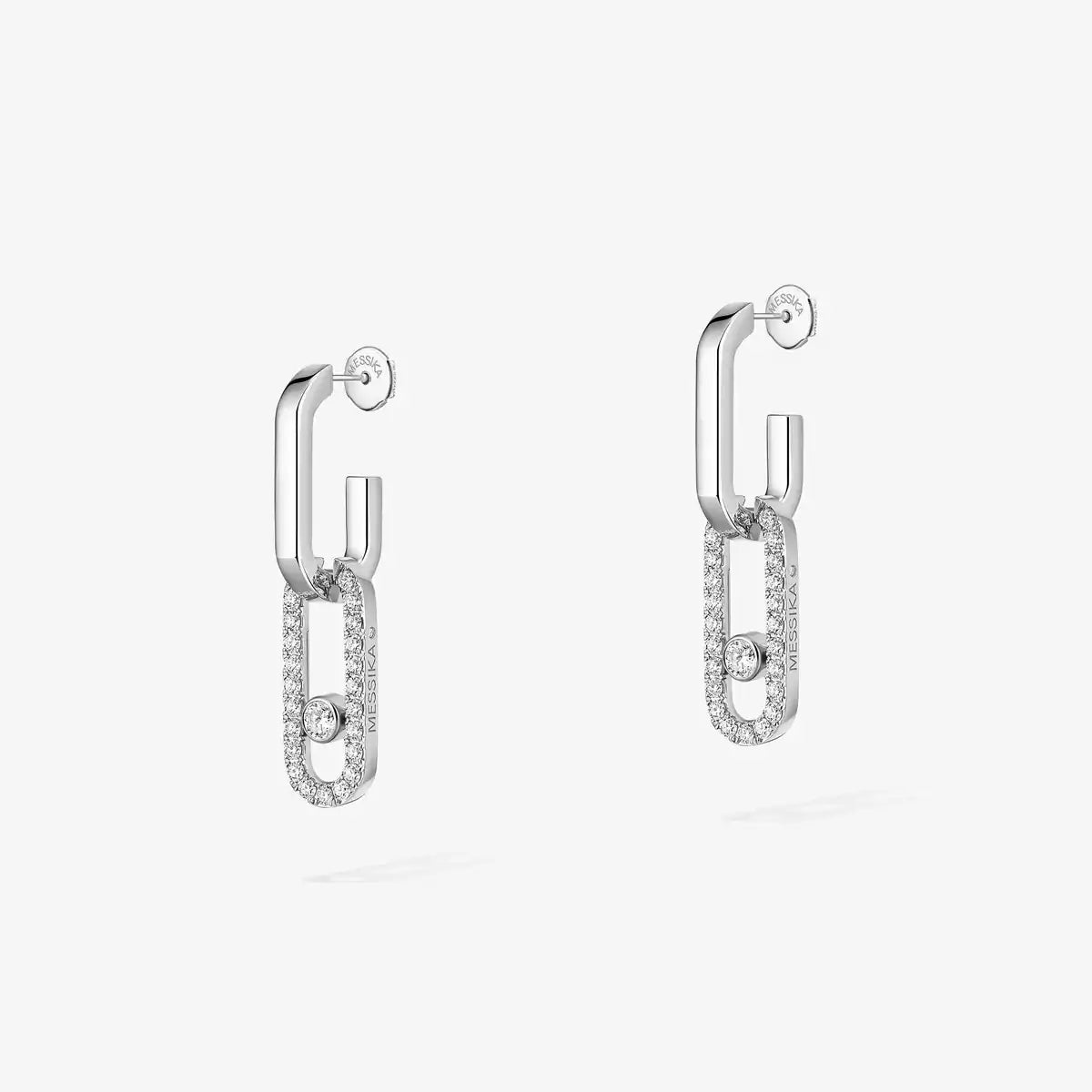 [Rosla]Move Link Diamond Earrings